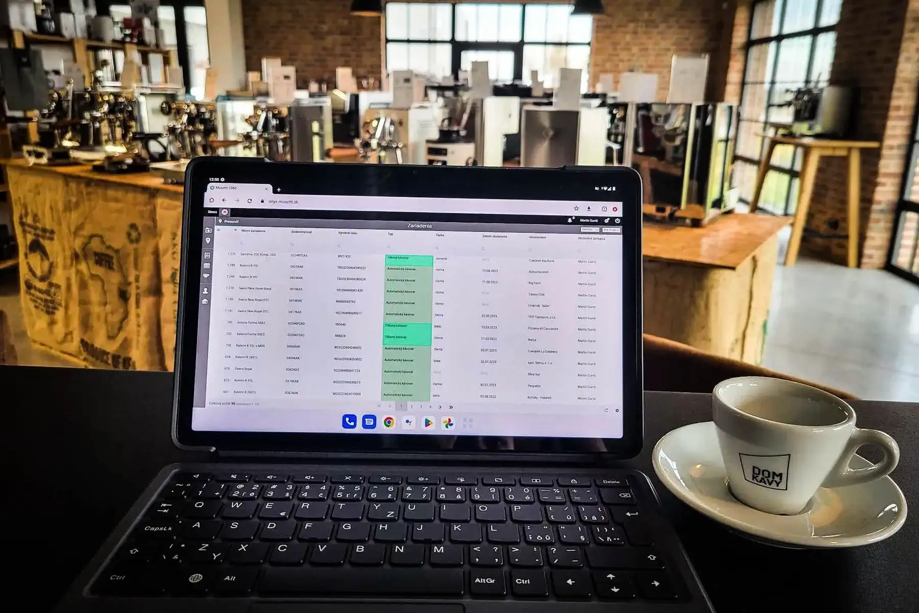 OnSoft - CRM a evidenčný sýstém pre kávovary - Dom kávy
